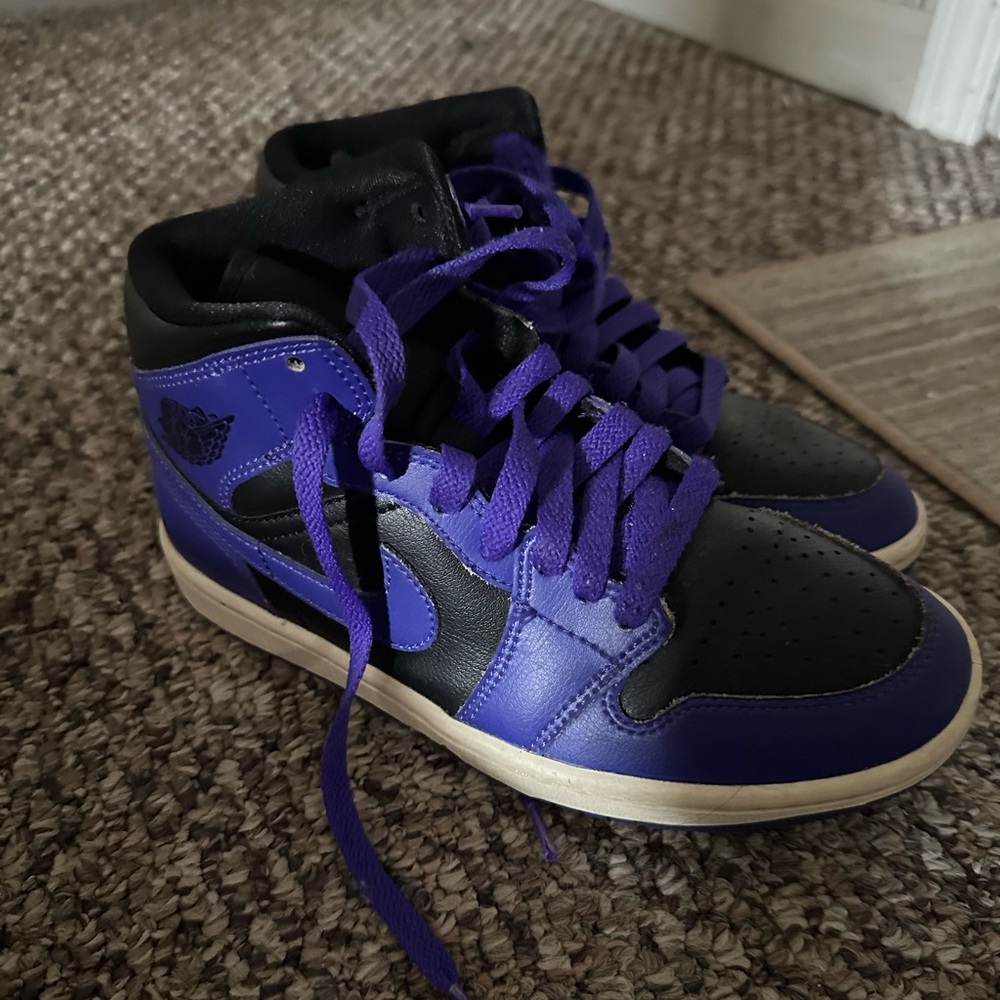Jordan High-Top Sneakers in Purple and Black